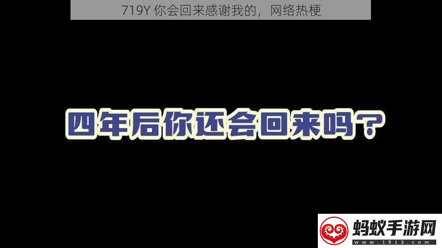 719y你会回来感谢我的网络热梗